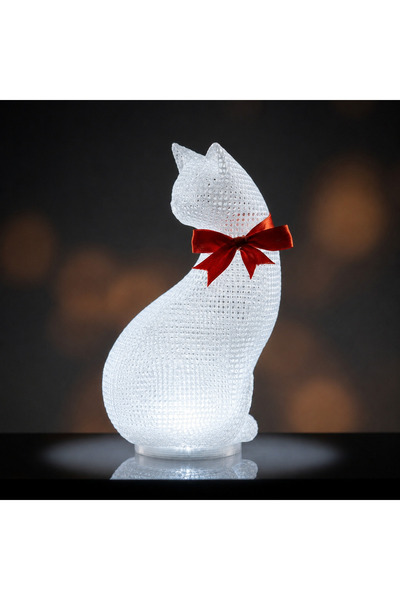 BlockandBricks Kedi Figürlü Dekoratif Masa Lambası – USB Bağlantılı