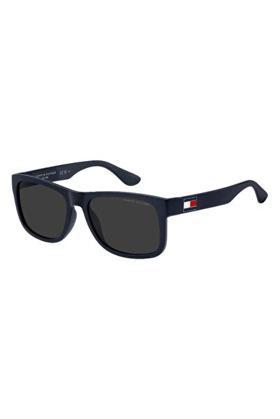 Tommy Hilfiger UV Protected Sunglasses Matte Blue Frame Grey Mirror Lens 52mm...