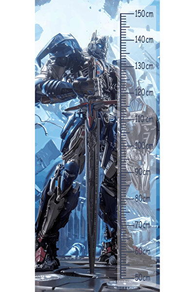 MaisonVelinCo Transformers Boy Ölçer Duvar Stickerı 50x150 cm Çocuk Odası Boy...