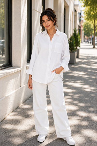 Hayalet Plus Size Women's Muslin Shirt – Long Tunic