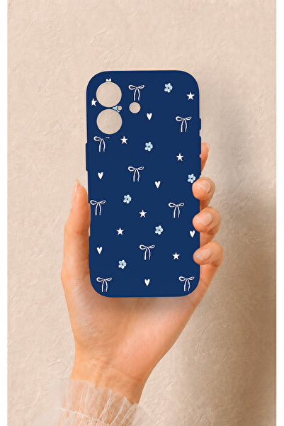 Vip Case iPhone 17 Uyumlu Mini Fiyonk Desenli Silikon Kılıf