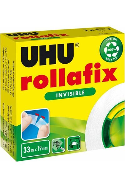 Uhu Rollafix Αόρατο 33μ x 19χιλ. (36311)