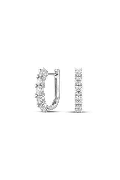 Charmist Steel Zircon Luna Earrings
