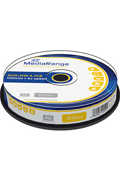 MediaRange Επανεγγράψιμο DVD+RW 4x 4.7GB Κουτί 10 τεμαχίων Κωδικός: MR451