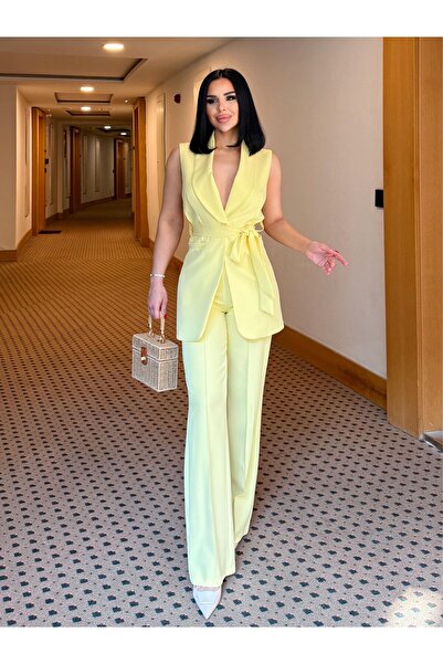 bykadriyeyılmaz Craft Vest Suit Yellow