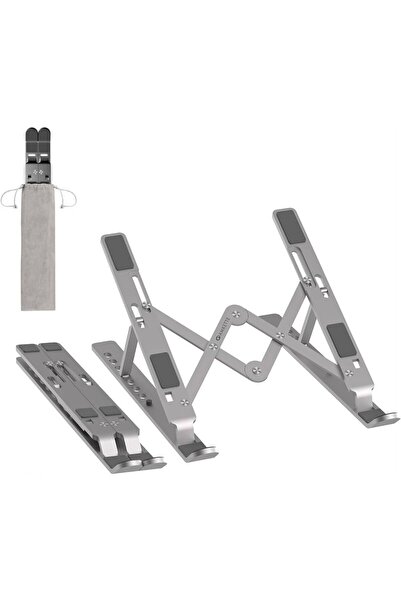 concent Metal Laptop Stand Foldable Laptop Stand Holder with Double Joint Cen...