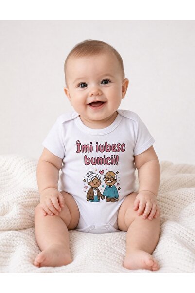MiniKids Body MS, Imi Iubesc Bunicii, alb-roz