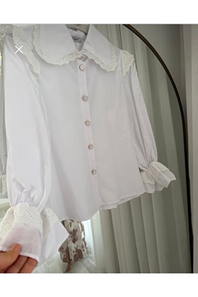 MODA S&S BZLİNE Dantel detaylı prenses gömlek