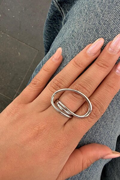 Charmist Steel Ellipse Ring