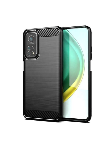 Techsuit Husa pentru Xiaomi Mi 10T 5G / Mi 10T Pro 5G - Carbon Silicone - Black
