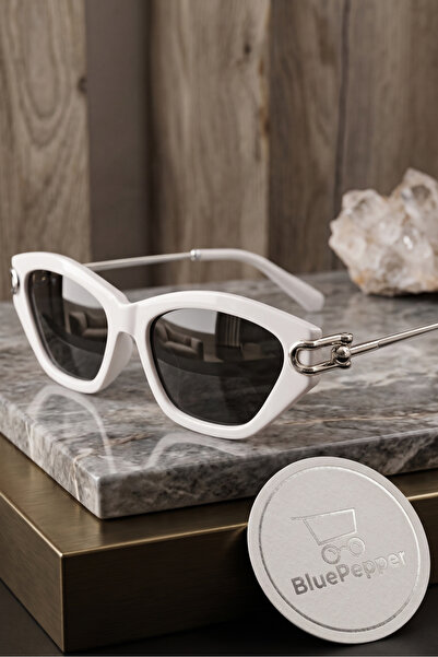 BluePepper Toffy Cateye Cat Eye Shape Bone Frame and Stylish Handle Detail Uv...