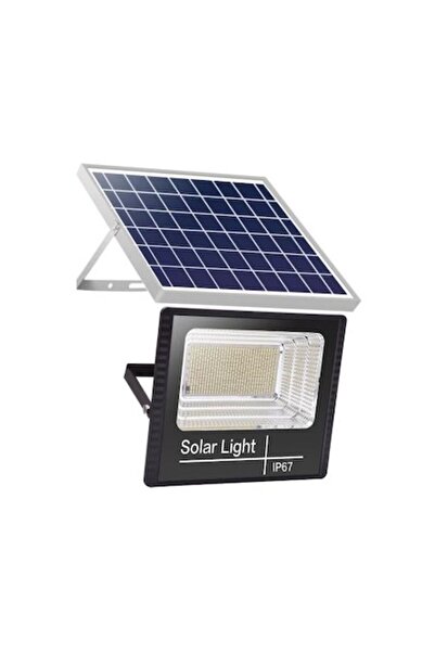 Jortan Proiector LED, 100W, 220 LED-uri, impermeabil, cu încărcare solară + t...