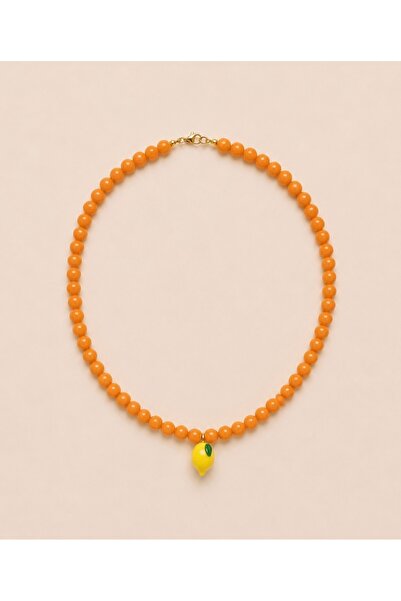 Elvia Atelier Murano Limon Cam Kolye