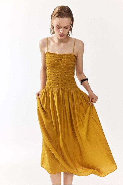 H&M Smocked-bodice strappy dress