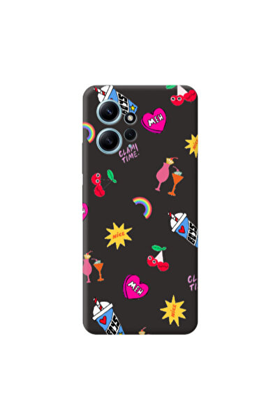 Other Xiaomi Redmi Note 12 4G glam time Black Colored Silicone TPU Θήκη