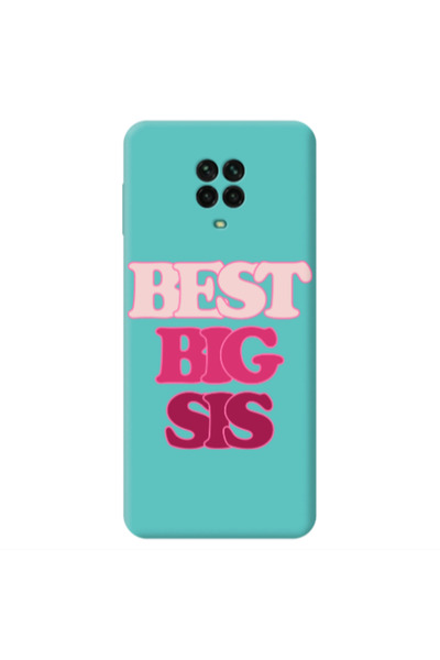 Other Xiaomi Redmi Note 9 Pro Best Big Sis Turquoise Colored Silicone TPU Θήκη