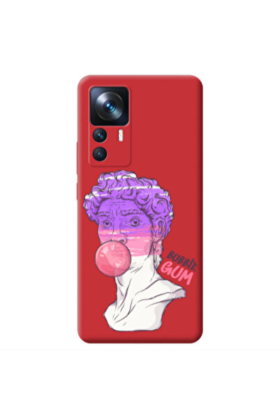 Other Xiaomi Mi 12T Pin Bubble Red Colored Silicone TPU Θήκη