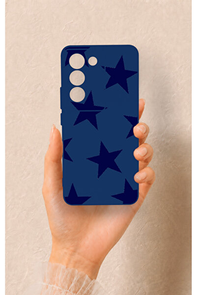 Vip Case Vivo V30 Lite Uyumlu Lacivert Star Desenli Silikon Kılıf