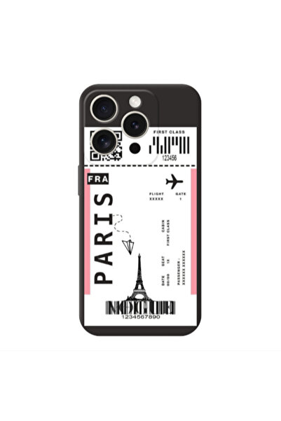 Other Apple iPhone 15 Pro Max Paris FRA Black Colored Silicone TPU Θήκη