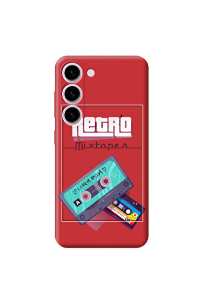 Other Samsung S23 Plus Mixtapes Red Colored Silicone TPU Θήκη