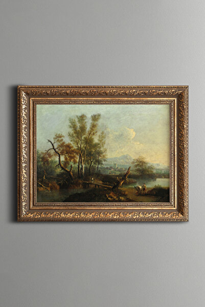epiqart River Landscape - Vintage Patterned Painting - Thick Model