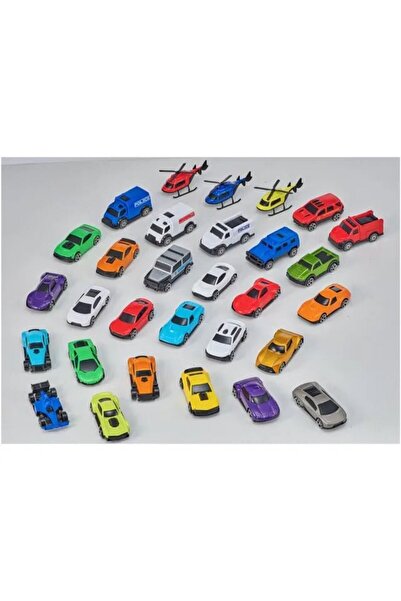 D-Power Diecast Cars 1:64, 30-Piece: Alloy Vehicles Set with Storage, Multicolor