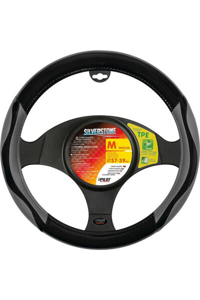 Lampa Κάλυμμα τιμονιού αυτοκινήτου Silverstone με διάμετρο 37-39 εκ. από δερμ...