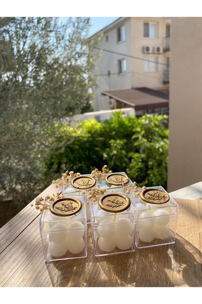 COMO COLLECTİON 25 ADET KİŞİYE ÖZEL ŞEFFAF KUTU İÇİNDE BUBBLE MUM , MÜHÜR DET...