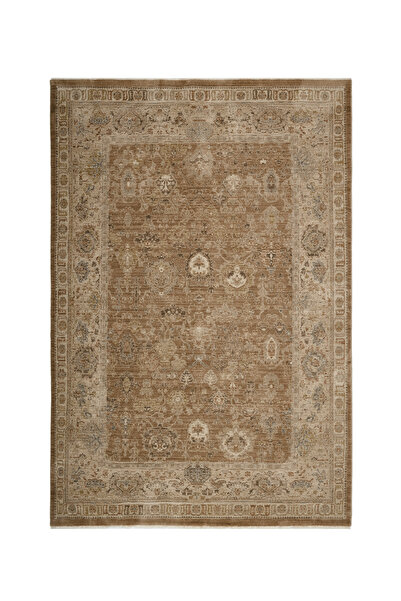 ALA RUGS Antik Yün Efektli Makine Dokuma Salon Halısı Bej