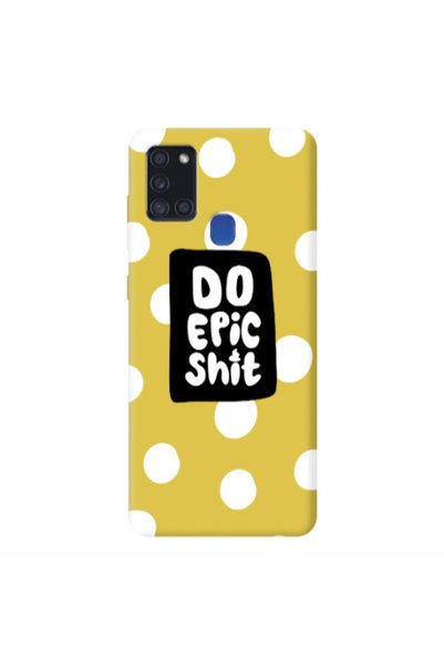 Other Samsung A21S Do Epic Shit Yellow Colored Silicone TPU Θήκη