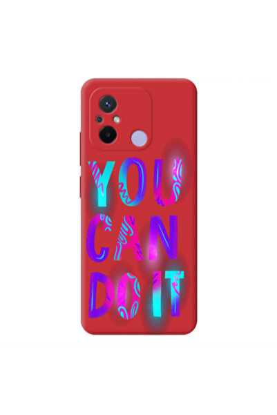 Other Xiaomi Redmi 12C You Can Doit Red Colored Silicone TPU Θήκη