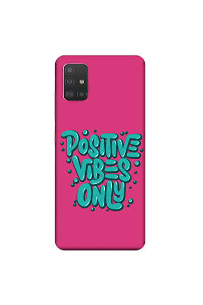 Other Samsung A71 Positive Vibes Only Fuchsia Colored Silicone TPU Θήκη