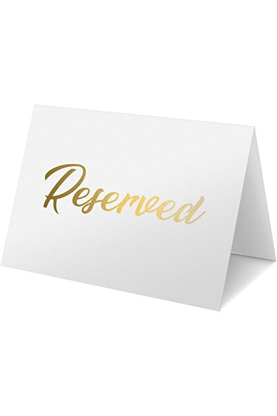Arabest 18 Pack Gold Reserved Table Signs for Wedding Party Restaurant, Doubl...