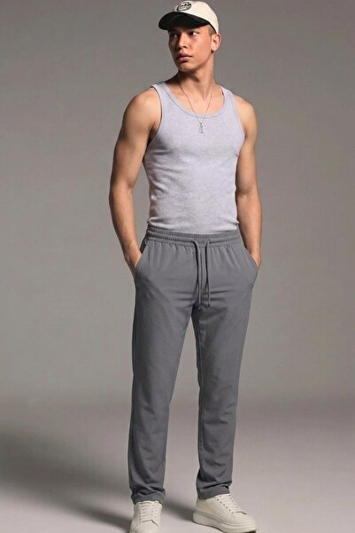 comstar Men's Flexible Casual Anthracite Baggy Trousers