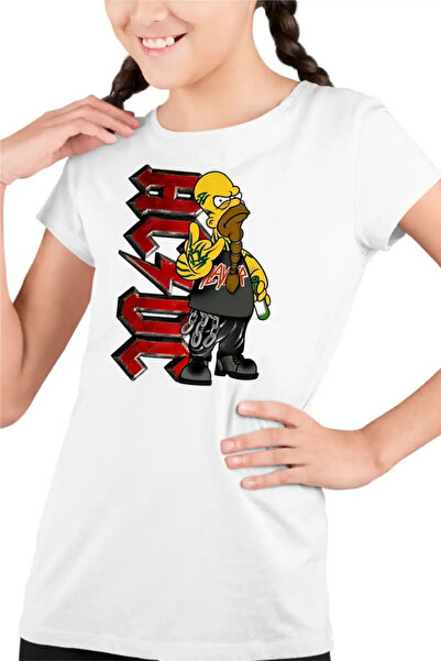 OEM Tricou Copii Fete AC/DC The Simpsons Homer ACDC Merch