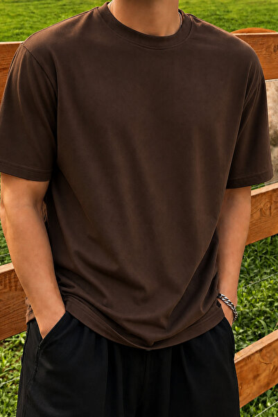 Tarz Cool Men's Regular Fit Crew Neck Basic T-Shirt 2 Thread Non-Iron 100% Co...