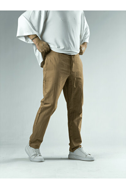 COCOPELLI Regular Parachute Fabric Brown Men's Trousers Coc3166