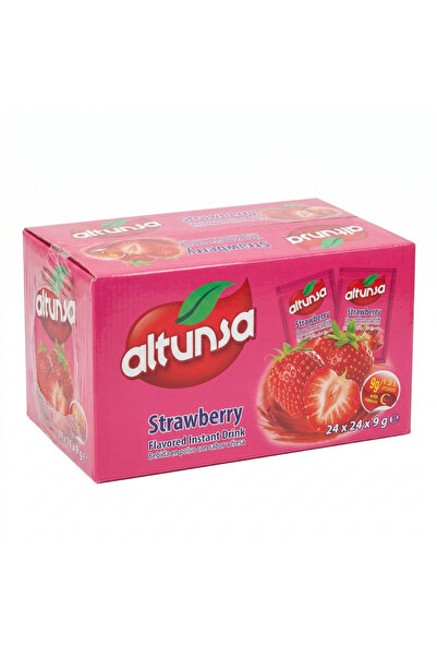 Altunsa Çilek Aromalı Soğuk Toz İçecek 9 G x 24 Adet 1 KOLİ