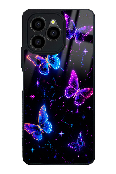 Spoyi Omix X6 Neon Butterfly Dream Tasarımlı Glossy Telefon Kılıfı