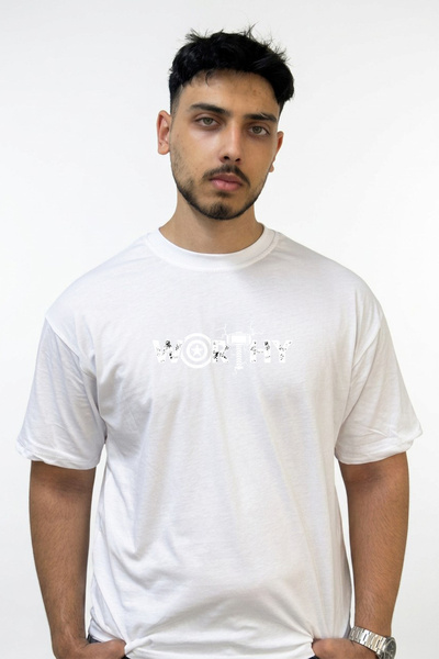 Anetos Captain Thor Worthy Design Printed Oversize White T-Shirt