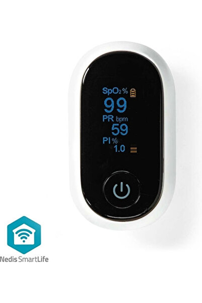 Nedis Παλμικό Οξύμετρο Δακτύλου με Bluetooth Λευκό Κωδικός: BTHOX10WT