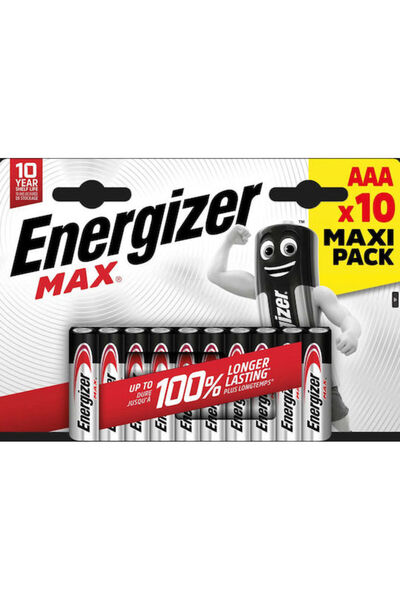 Energizer Μαξ Αλκαλικές Μπαταρίες AAA 1.5V 10 τεμάχια