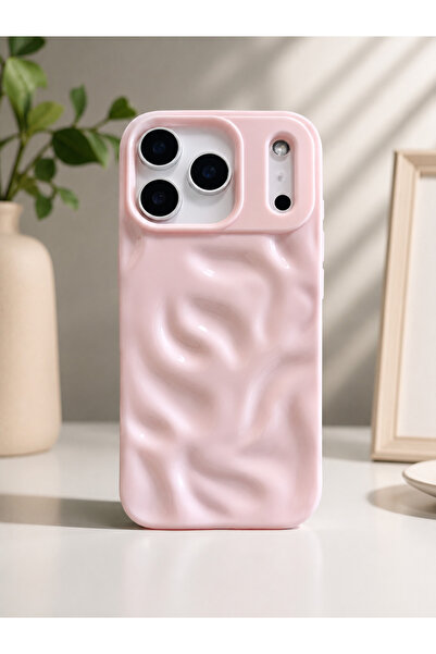 HYPERSOFT Iphone 17 Pro (6.3 inç) Uyumlu Dalgalı Kırışık Detaylı Renkli Kılıf