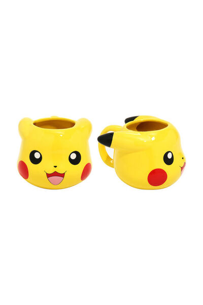 Stor Κεραμική κούπα Pokemon Pikachu με κεφάλι 3D, κίτρινη, 500ml