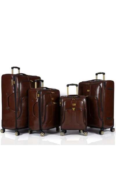 Generic High Quality 4Pcs 32/28/24/20" Pu Leather Luggage Sets Valise De Voya...