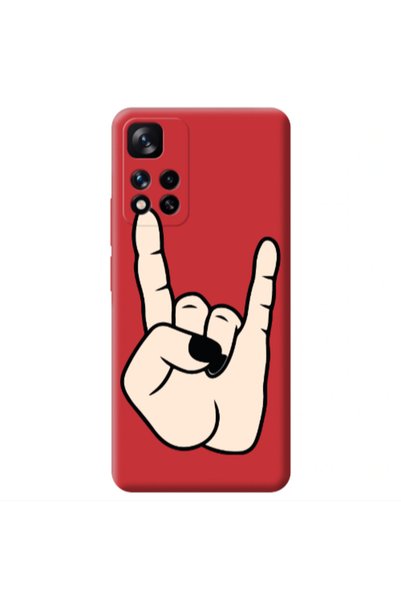 Other Xiaomi Redmi Note 11 Pro 5G Rock Red Colored Silicone TPU Θήκη