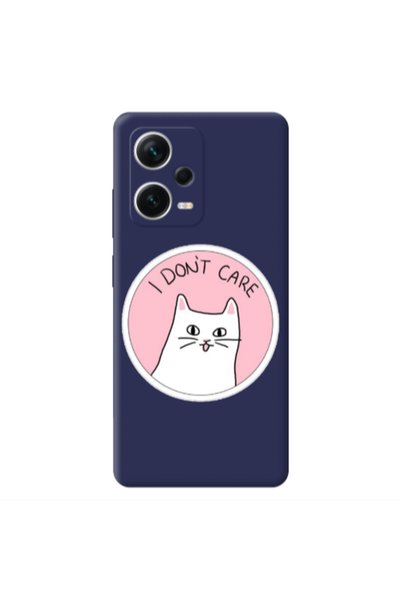Other Xiaomi Poco X5 I dont Care Dark blue Colored Silicone TPU Θήκη
