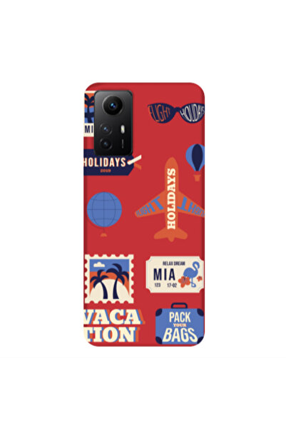 Other Xiaomi Redmi Note 12s Vacation Red Colored Silicone TPU Θήκη