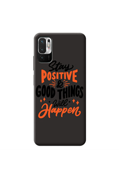 Other Xiaomi Redmi Note 10 Pro 5G Stay Positive Black Colored Silicone TPU Θήκη
