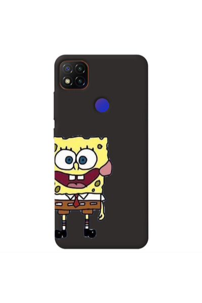 Other Xiaomi Redmi 9c Spong 2 Black Colored Silicone TPU Θήκη